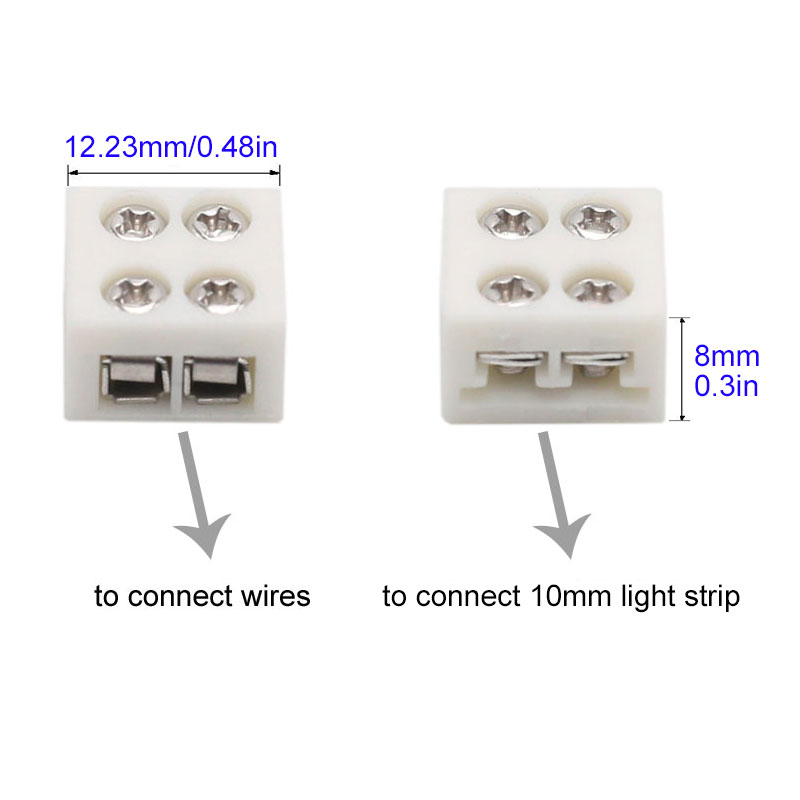 2 Pin Screw Fixing LED Light Strip Connector 2 Pin Screw Fixing LED Light Strip Connector